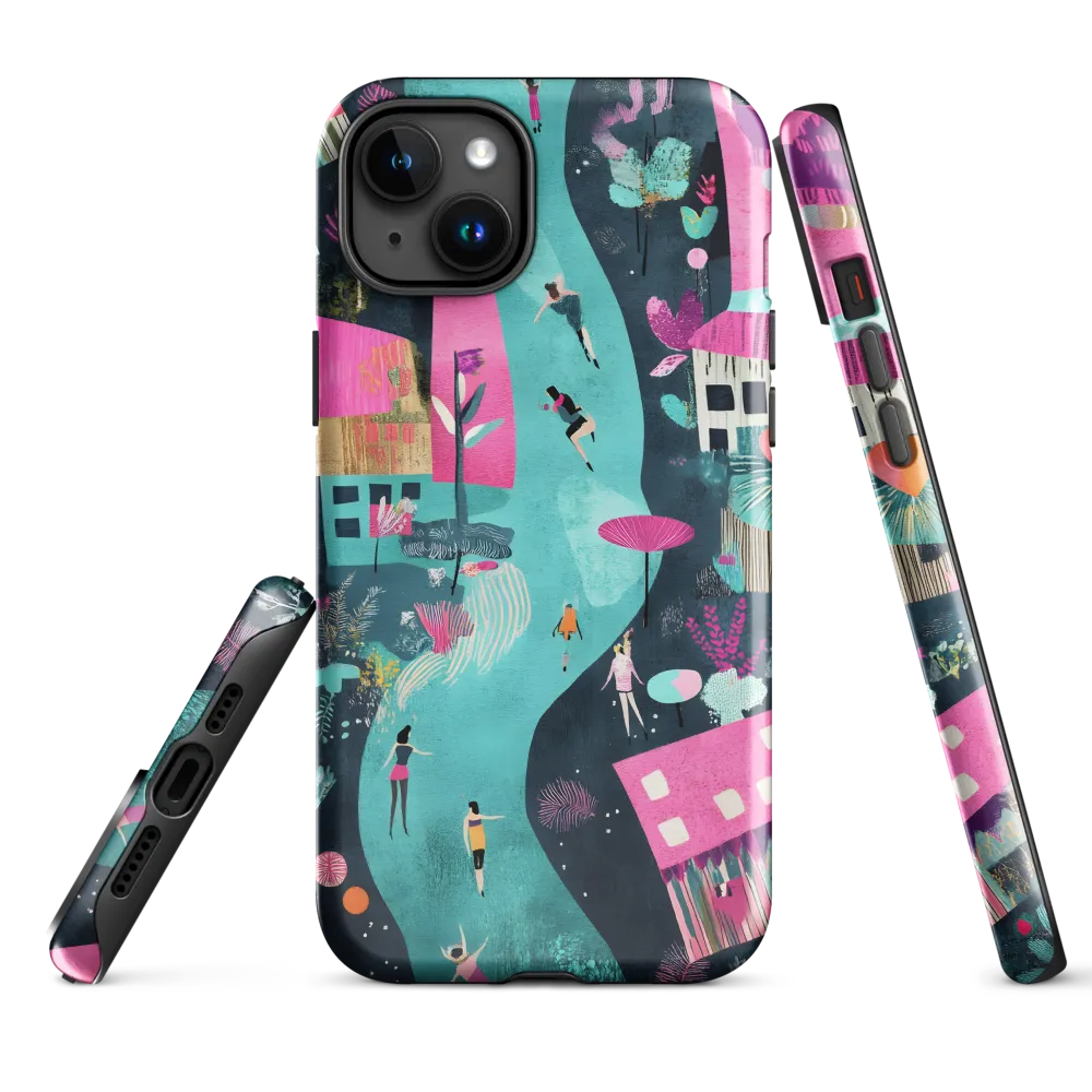 Whimsical Journey Through a Vibrant Landscape | Phone Case |  15 Plus | Tough Case | Glossy