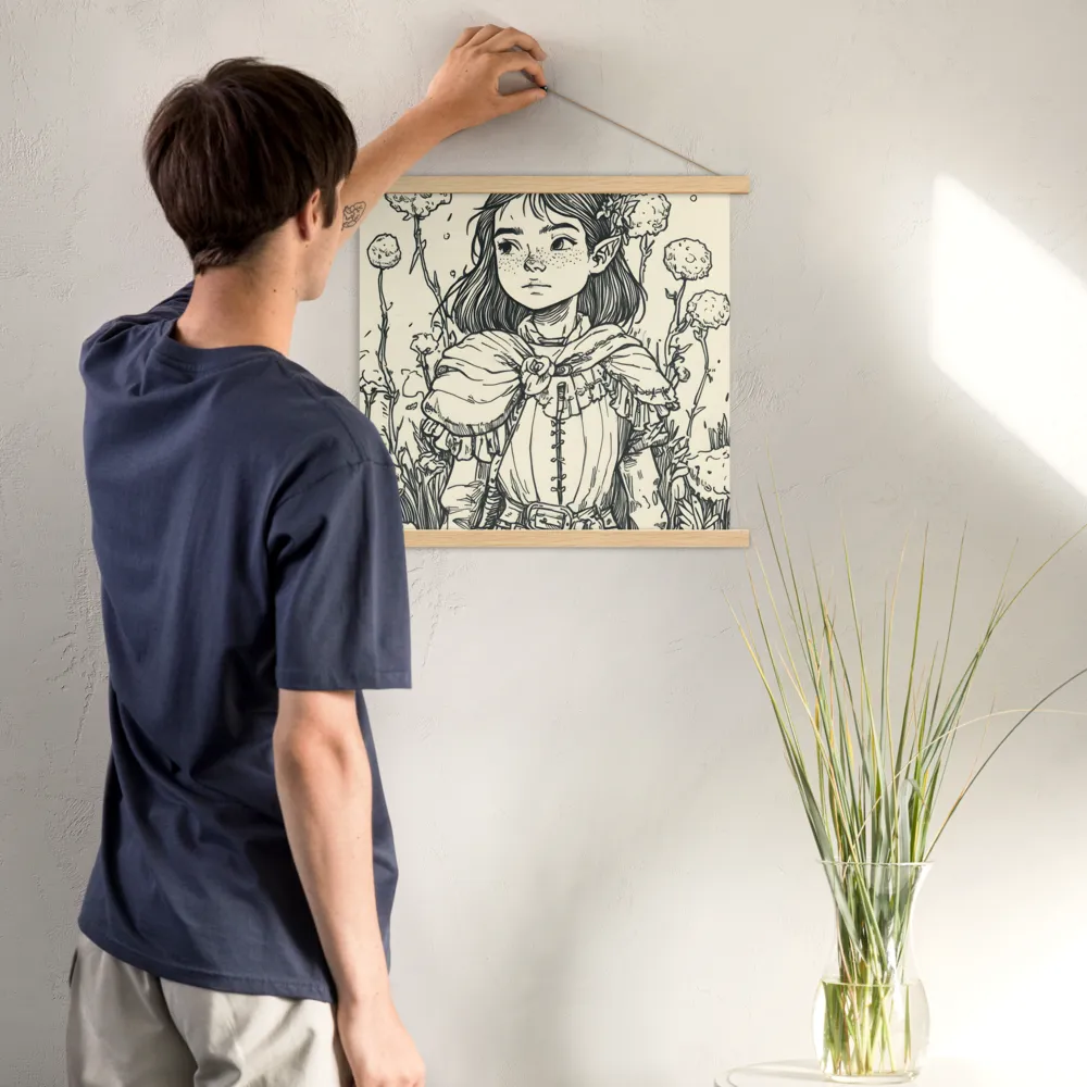 A Young Guardian of Nature | Poster With Oak Wood Hanger | 18″×18″