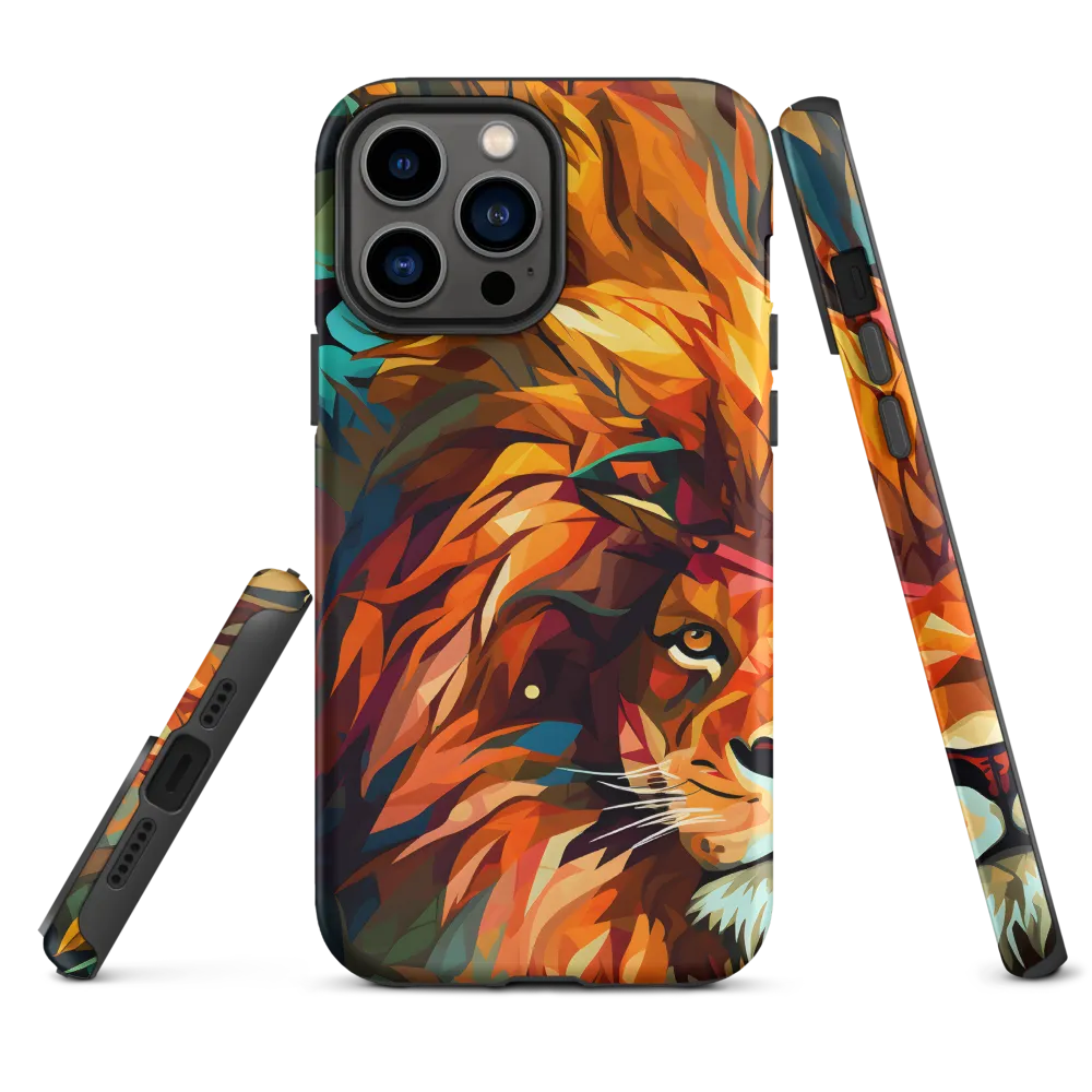 Majestic Gaze: The Polygonal Lion