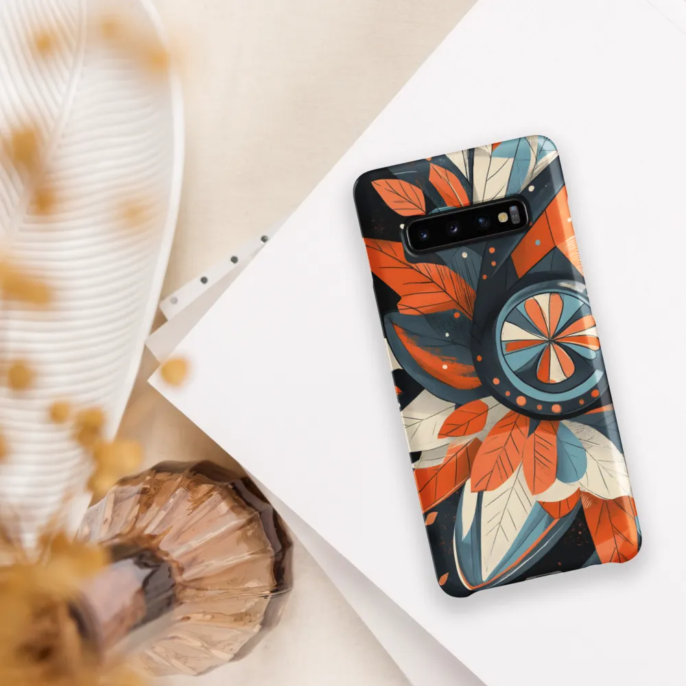 Floral Symphony in Orange and Teal