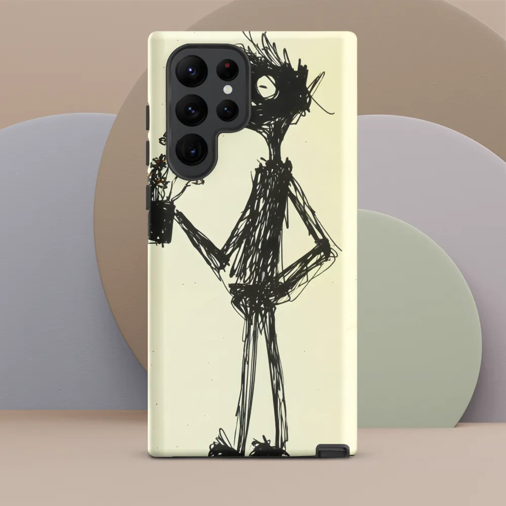 Whimsical Figure with Flowers