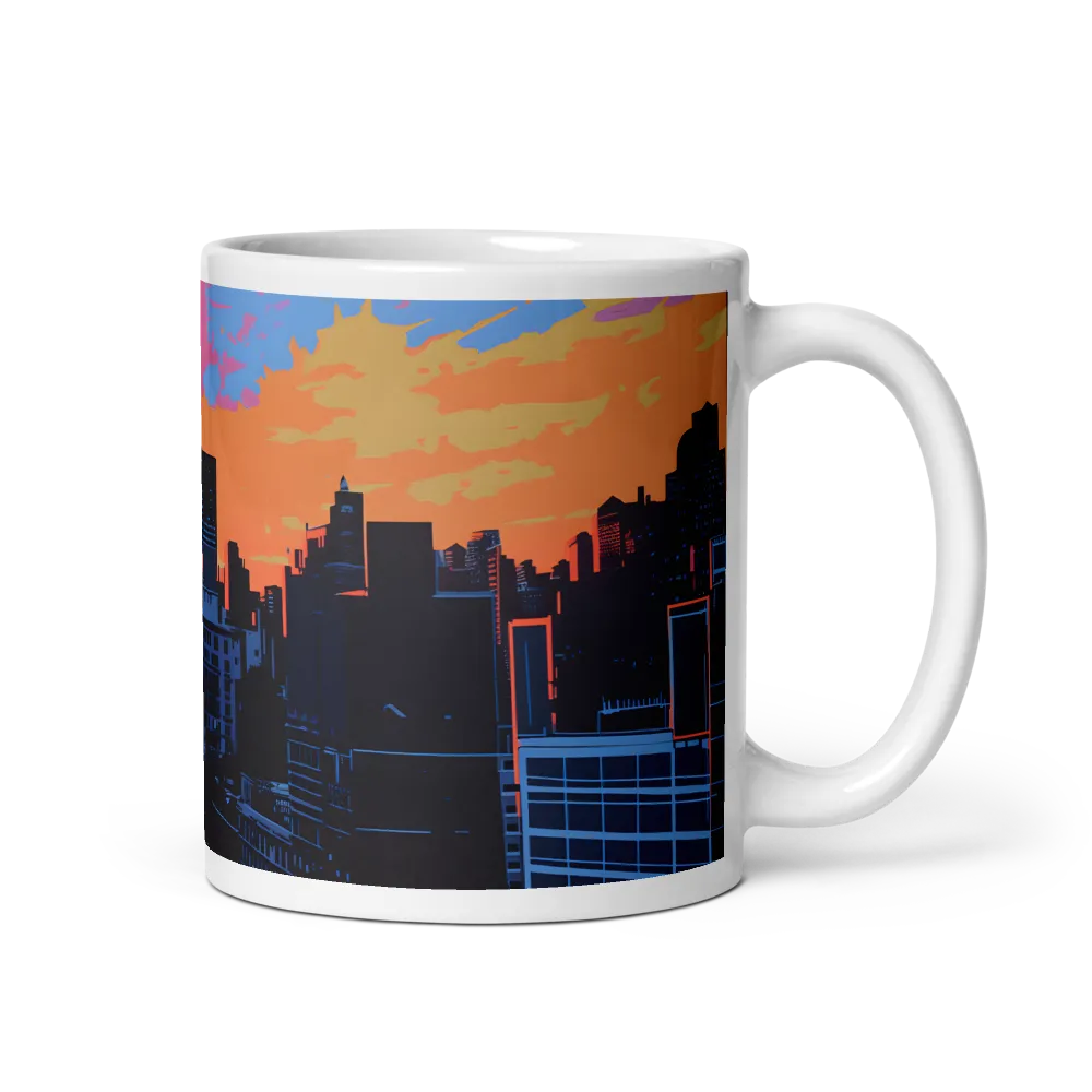 Sunset Over Skyscrapers | Mugs | Multiple Sizes & Colors