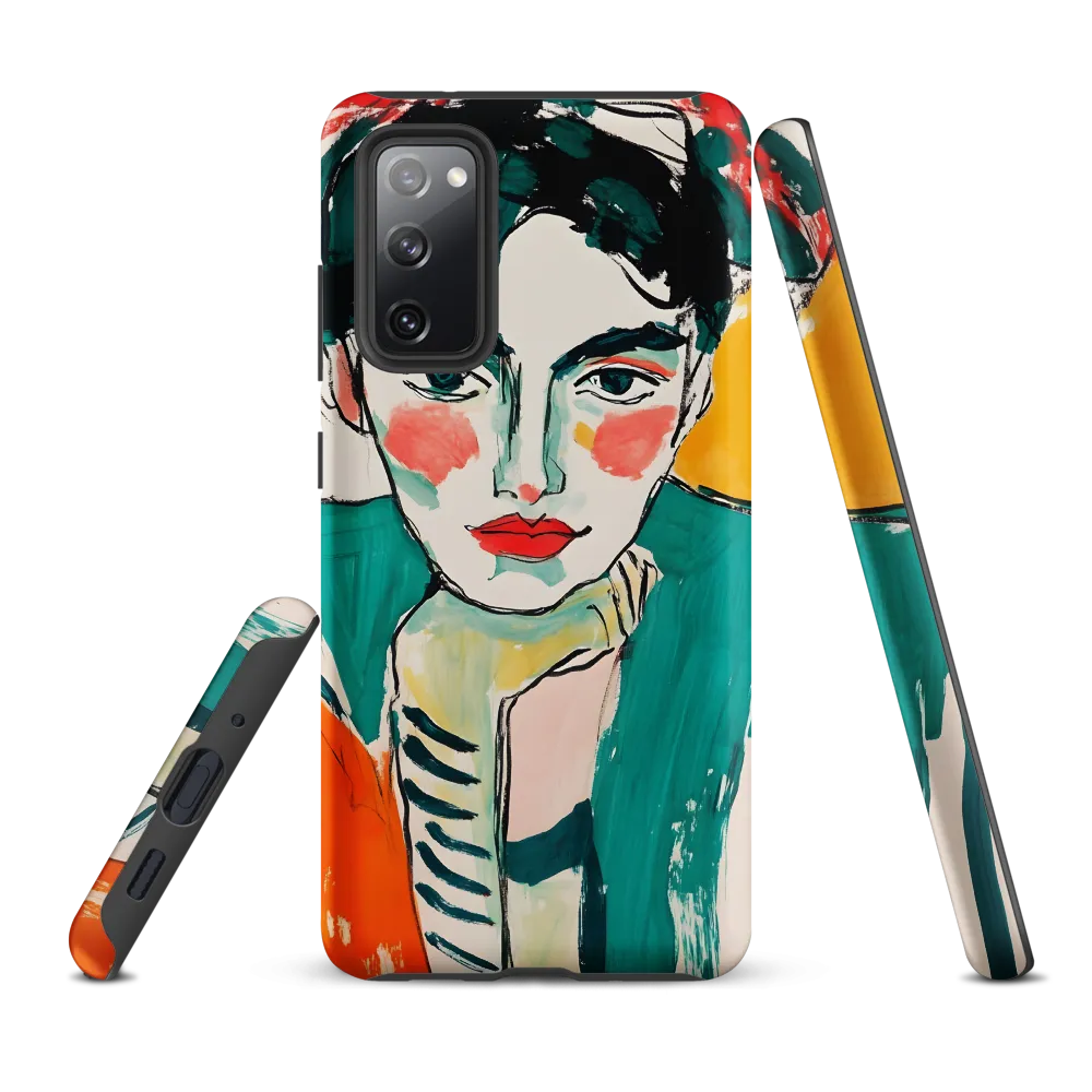 Contemplative Portrait in Bold Hues