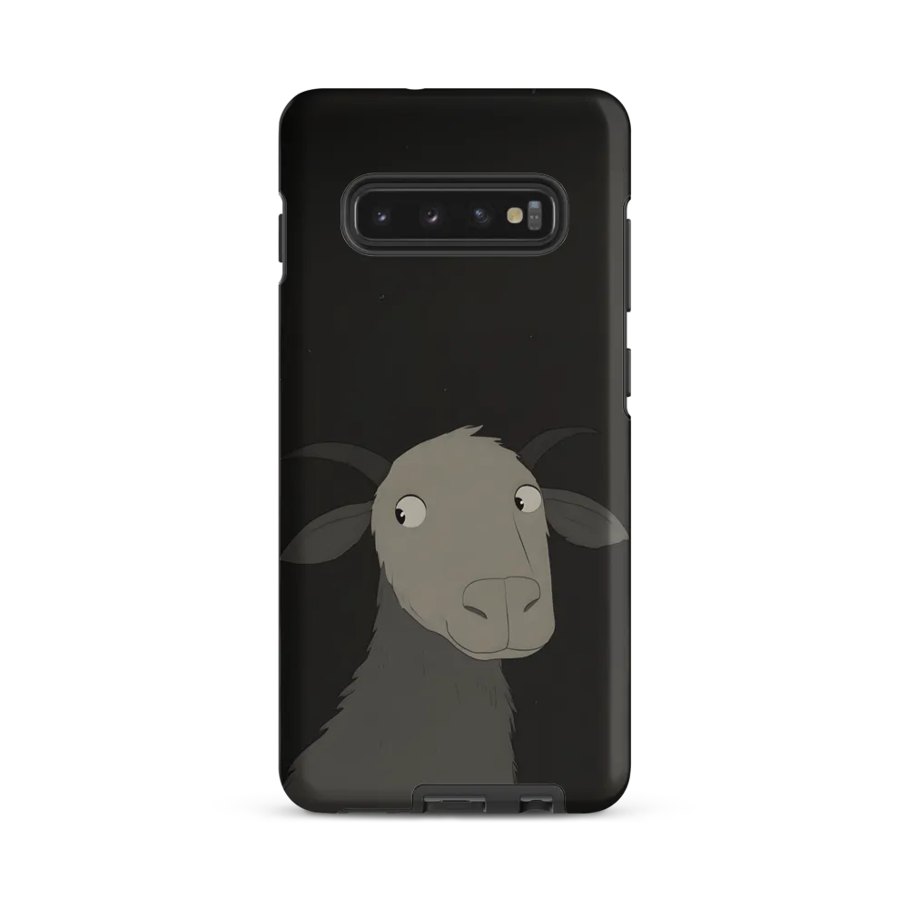Whimsical Goat in Darkness