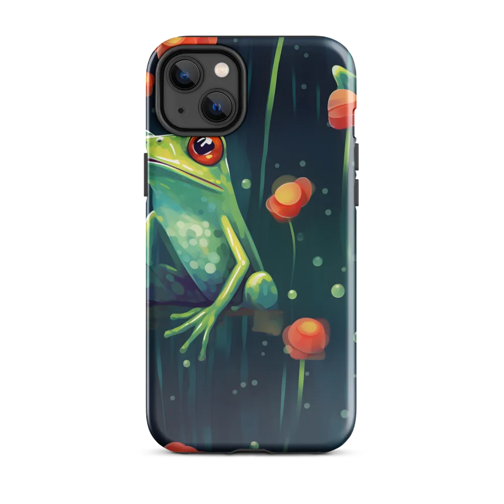 Playful Frogs in a Lush Pond