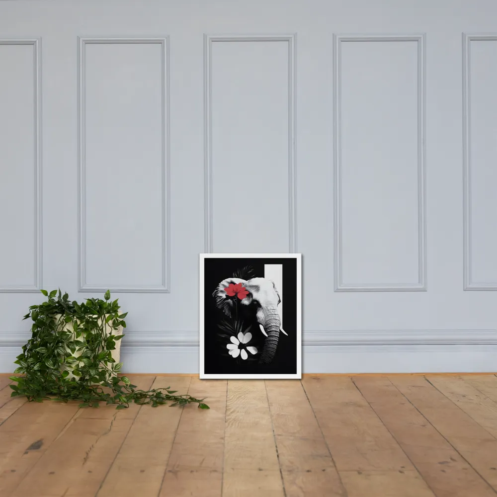 Elephant Harmony | Poster with White Frame | 16″×20″