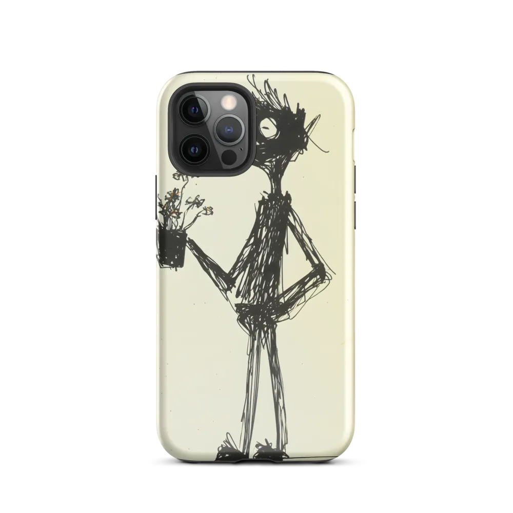 Whimsical Figure with Flowers