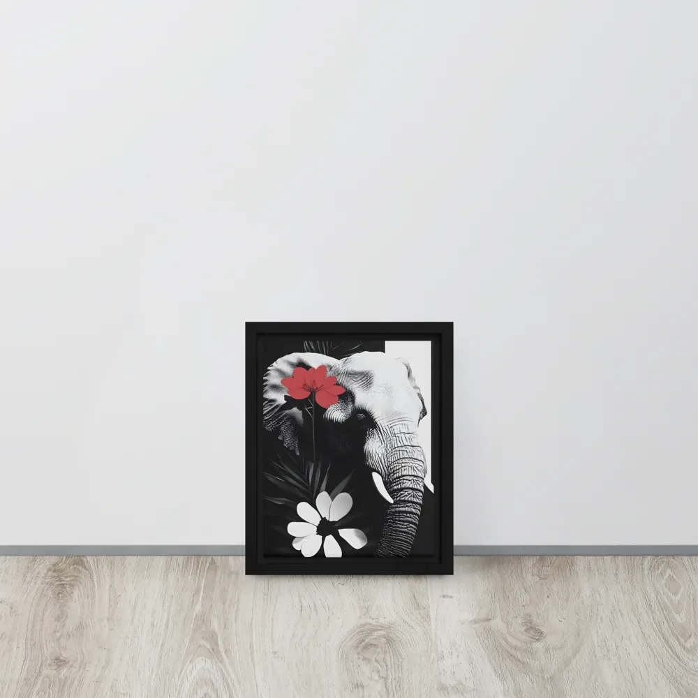 Elephant Harmony | Canvas with Black Frame | 8″×10″