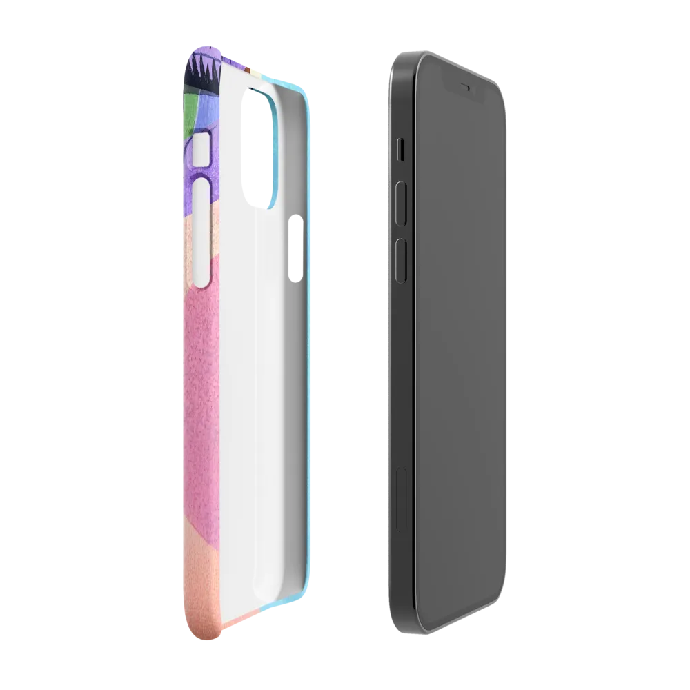 Fragmented Profile in Cyan and Purple
