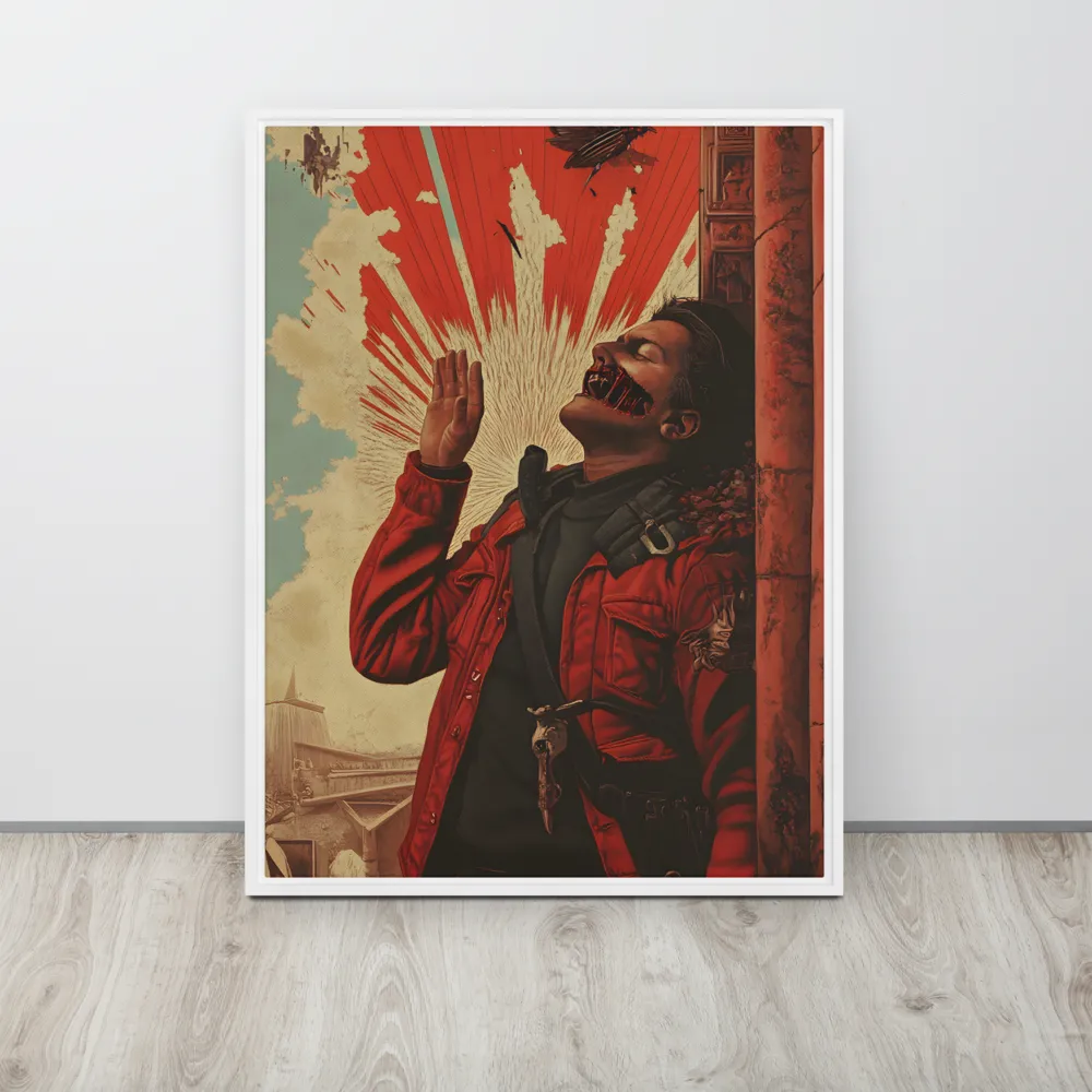 Defiant Echoes of Ruin | Canvas with White Frame | 24″×32″