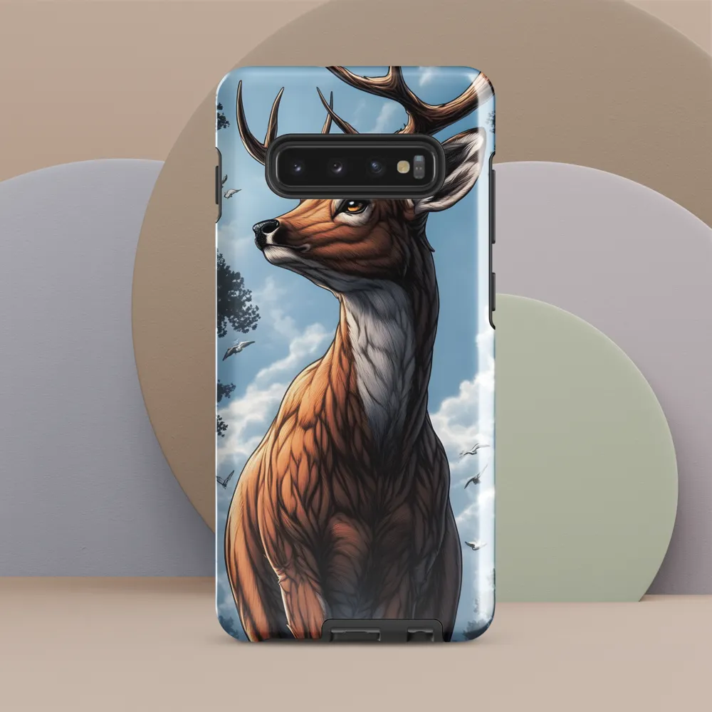 Majestic Serenity: The Deer in Nature | Phone Case |  S10 Plus | Tough Case | Glossy