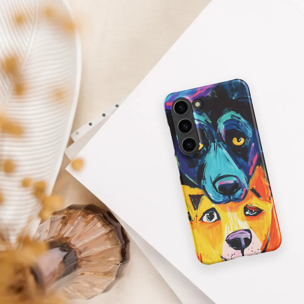 Vibrant Companions: An Expression of Canine Spirit | Phone Case |  S23 | Snap Case | Matte
