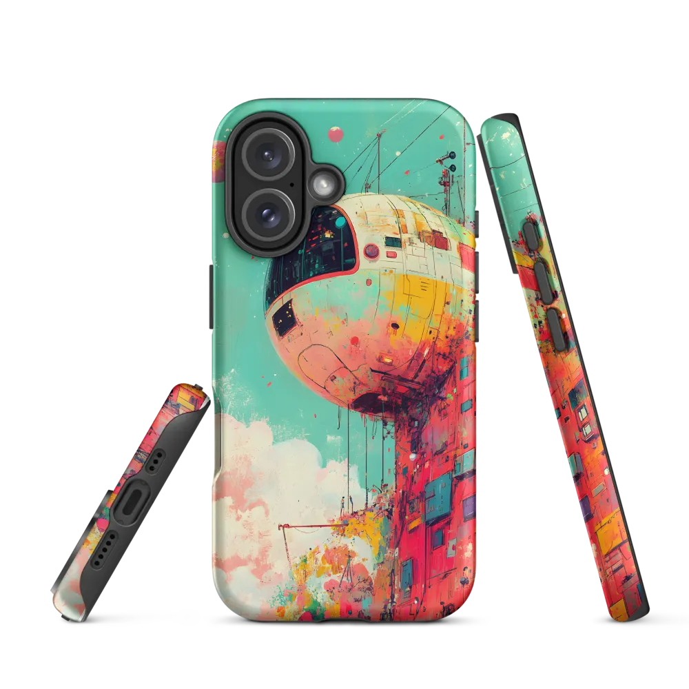 Suspended Sphere in a Vibrant Dreamscape | Phone Case