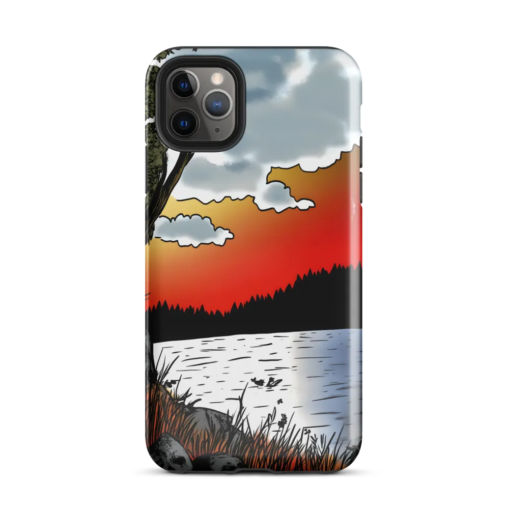 Serene Sunset Over the Lake | Phone Case |  11 Pro Max | Tough Case | Glossy