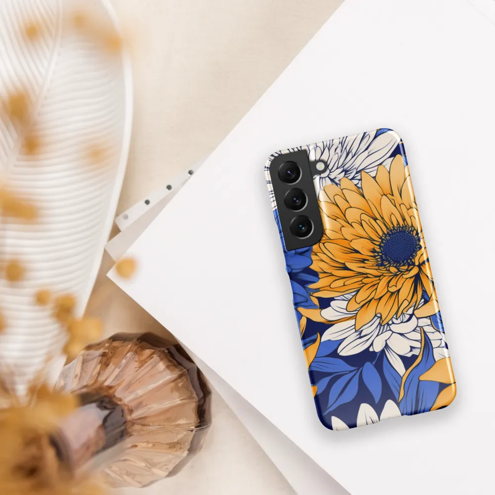 Floral Harmony in Blue and Yellow
