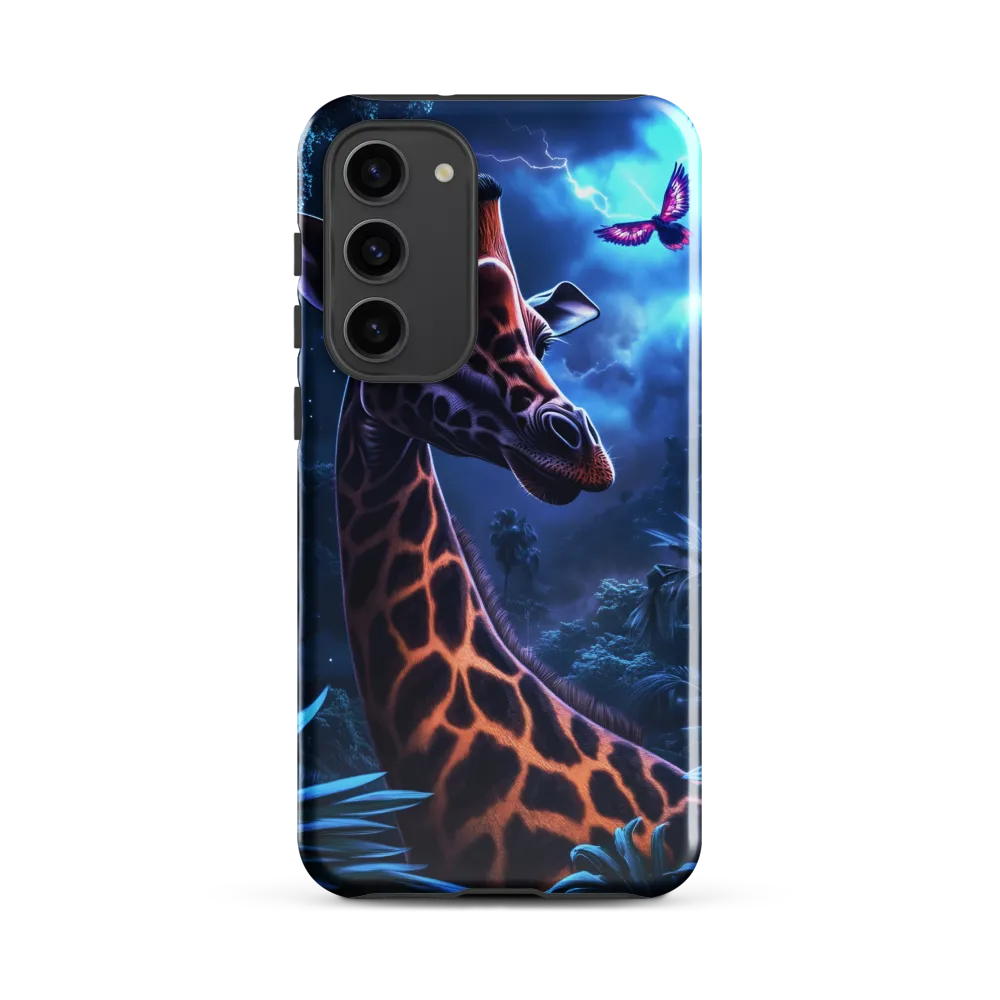 Mystical Giraffe in Twilight Jungle