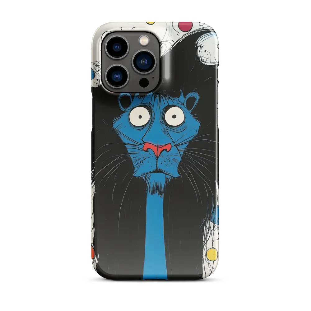 Whimsical Blue Lion