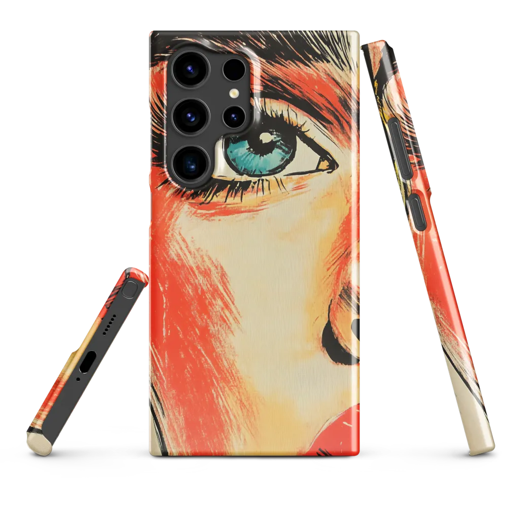 Intense Gaze: A Pop Art Portrait | Phone Case |  S24 Ultra | Snap Case | Glossy