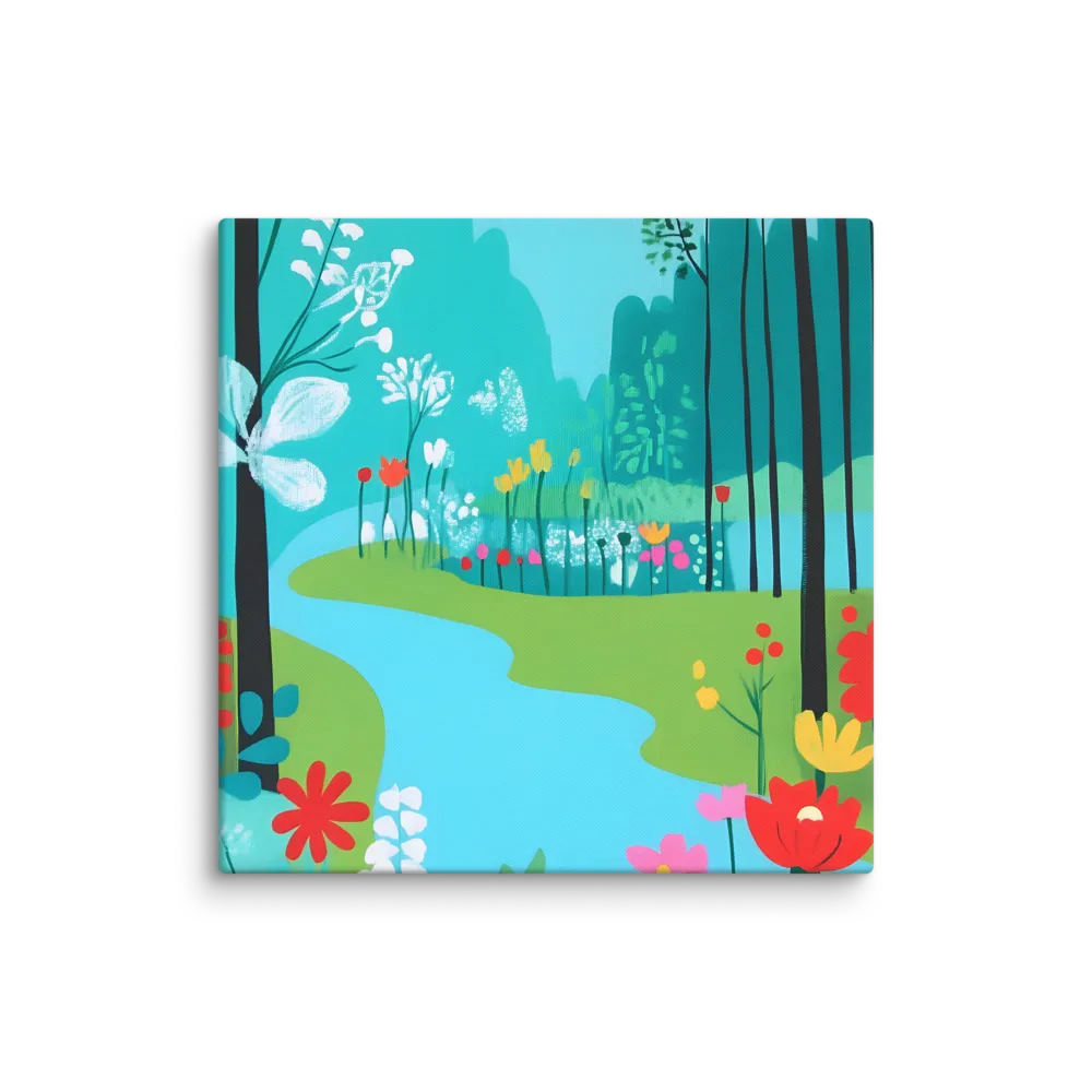 Whispers of Spring: A Colorful Retreat | Canvas | 30″×30″