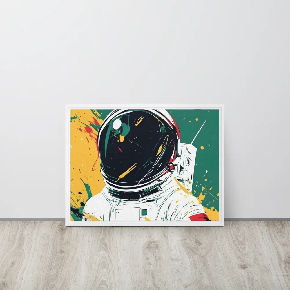 Galactic Explorer: A Modern Odyssey | Canvas with White Frame | 18″×24″