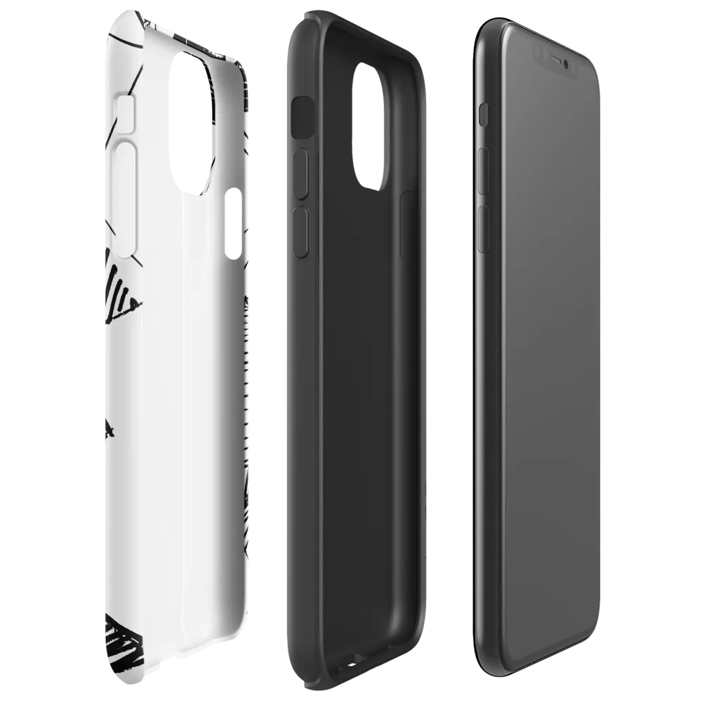 Dynamic Geometry in Ink | Phone Case |  11 Pro Max | Tough Case | Glossy