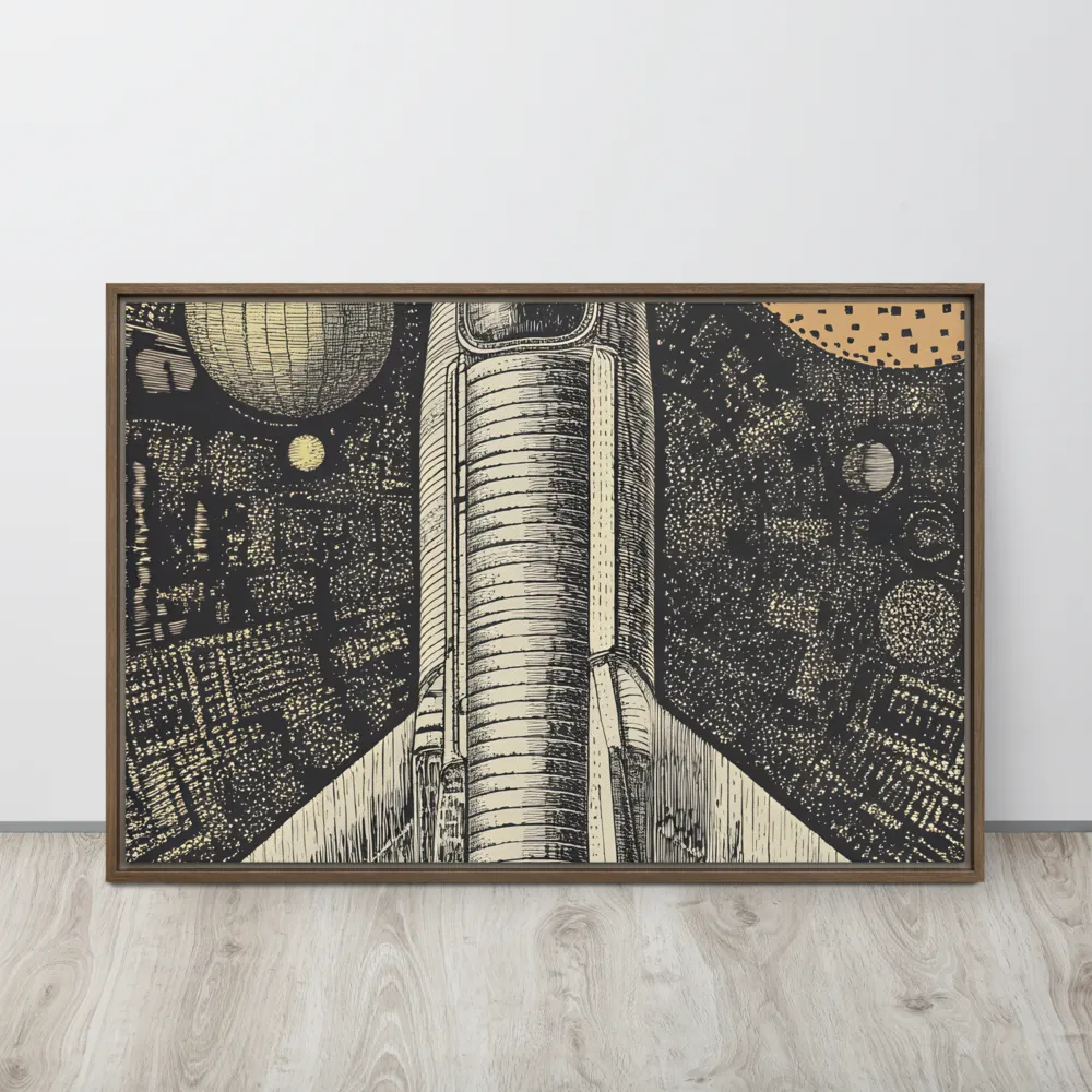 Voyage to the Unknown | Canvas with Brown Frame | 24″×36″