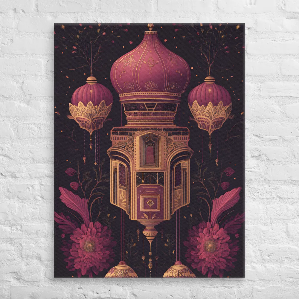 Ornate Harmony: A Digital Floral Architecture | Canvas | 30″×40″