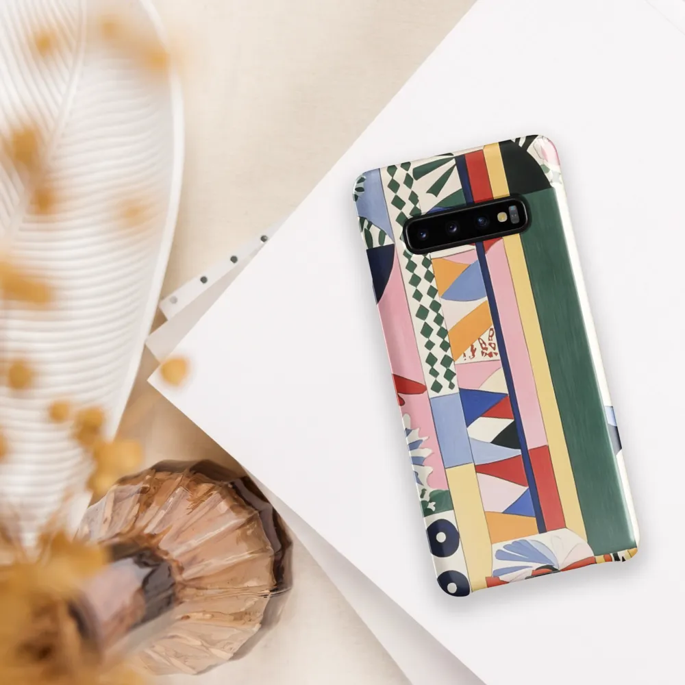 Vibrant Geometric Harmony | Phone Case |  S10 Plus | Snap Case | Glossy