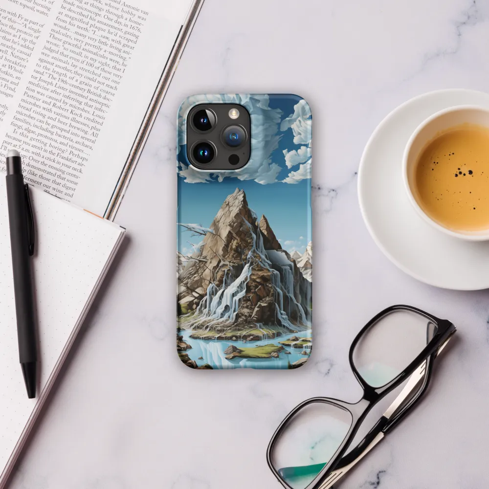 Majestic Cascade: A Mountain Masterpiece | Phone Case |  15 Pro Max | Snap Case | Matte