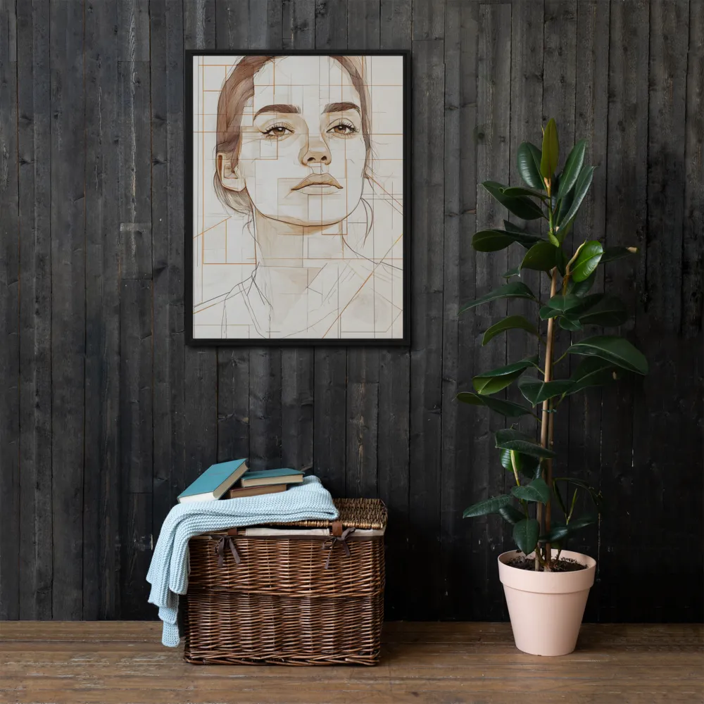 Geometric Serenity: A Minimalist Portrait