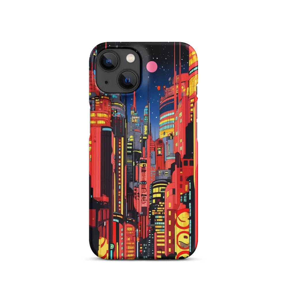Neon Dreams: A Cyberpunk Cityscape | Phone Case |  14 | Snap Case | Matte