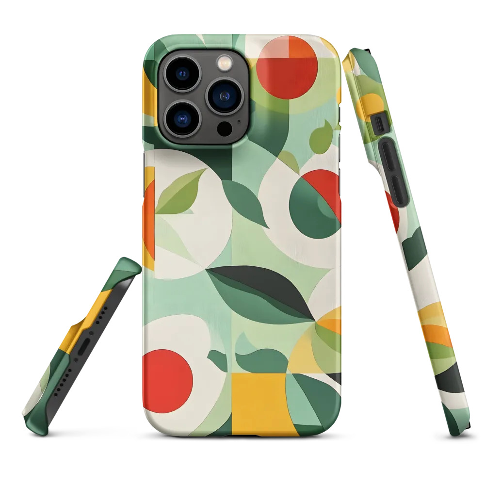 Harmony in Shapes: A Playful Abstract Design | Phone Case |  14 Pro Max | Snap Case | Matte