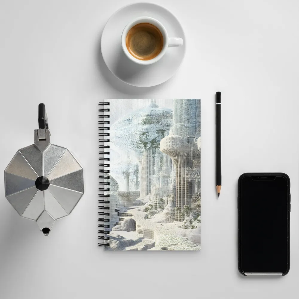 Ethereal Architectures: A Journey into the Future | Spiral Notebook