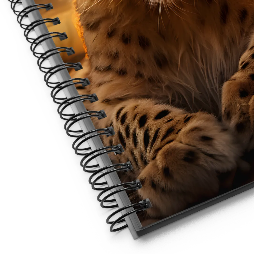 Regal Presence: The Leopard at Sunset | Spiral Notebook