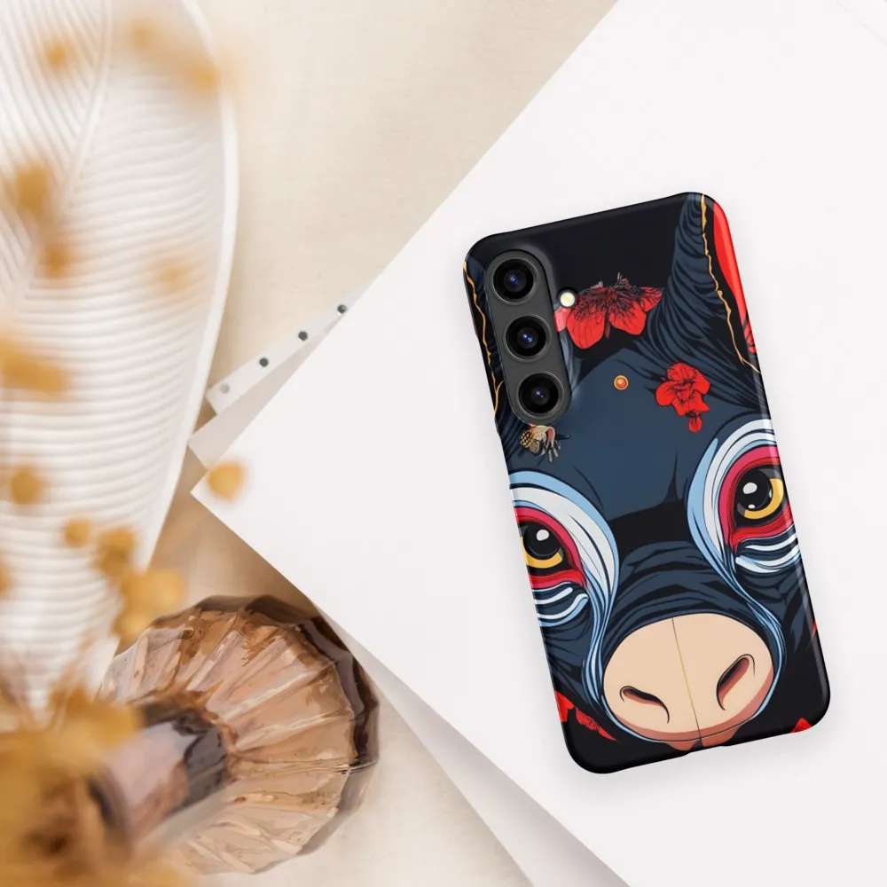 Mystical Bull with Floral Motifs