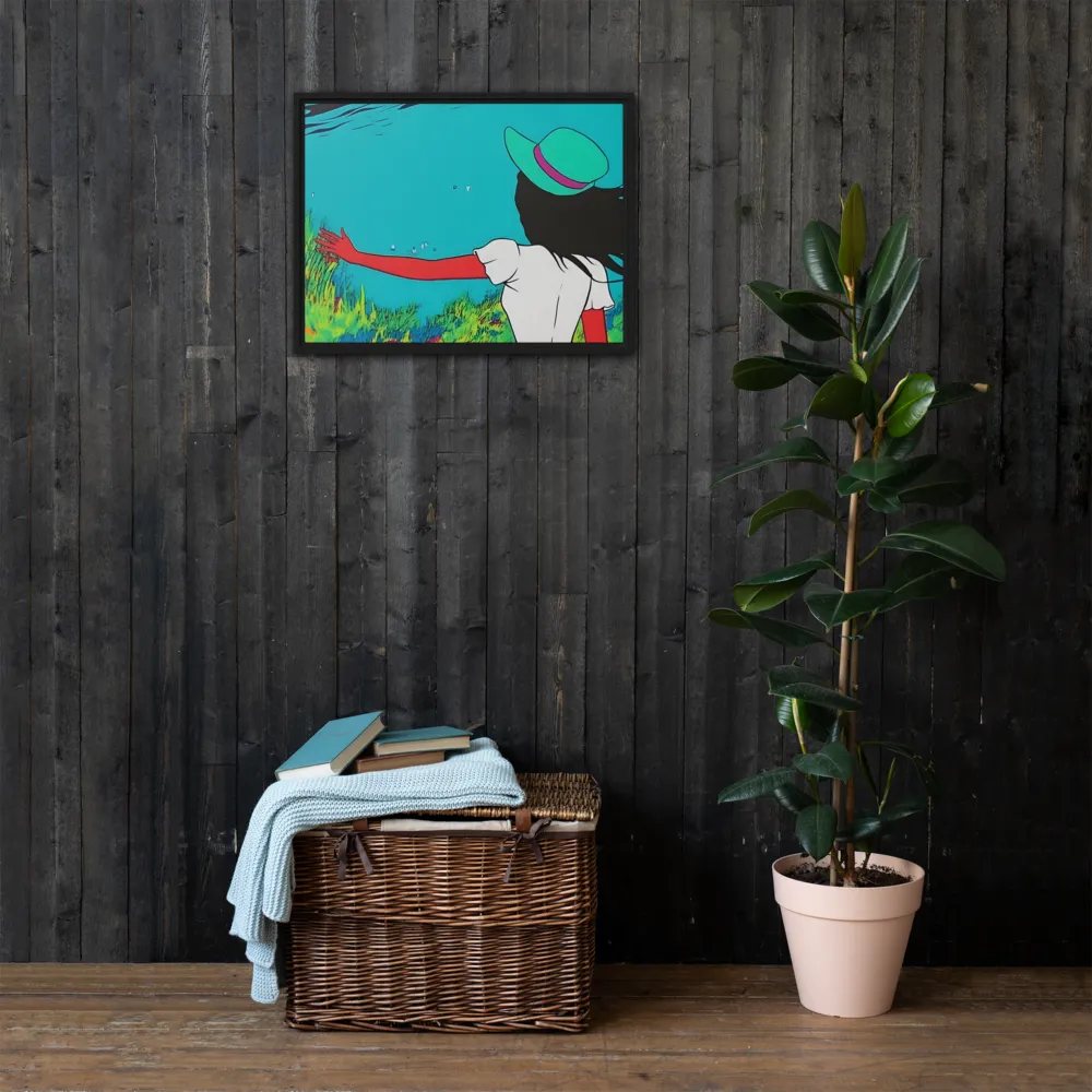 Whimsical Encounter | Canvas with Black Frame | 18″×24″