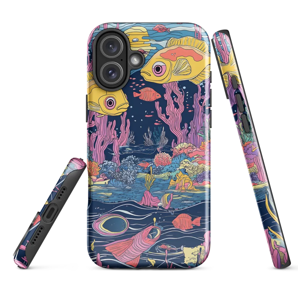 Underwater Dreamscape: A Playful Encounter | Phone Case |  16 Plus | Tough Case | Glossy