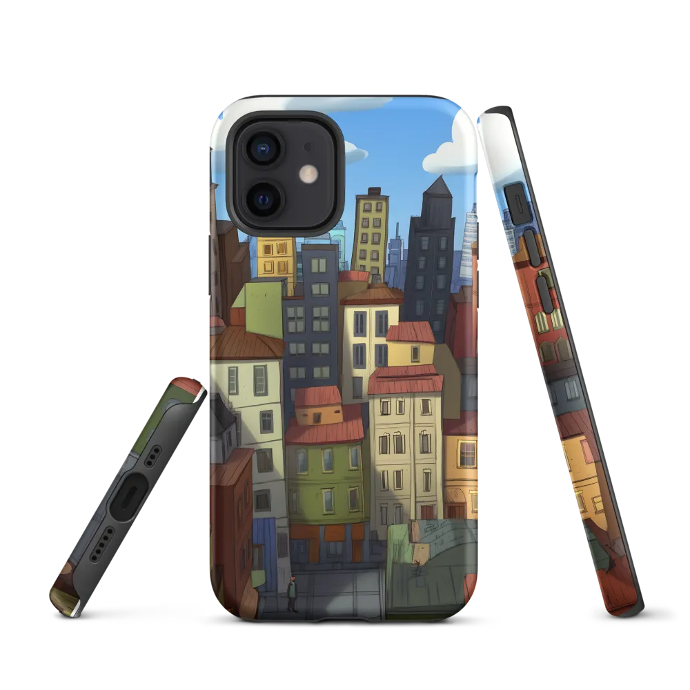 Urban Symphony: A Colorful Cityscape | Phone Case |  12 | Tough Case | Matte