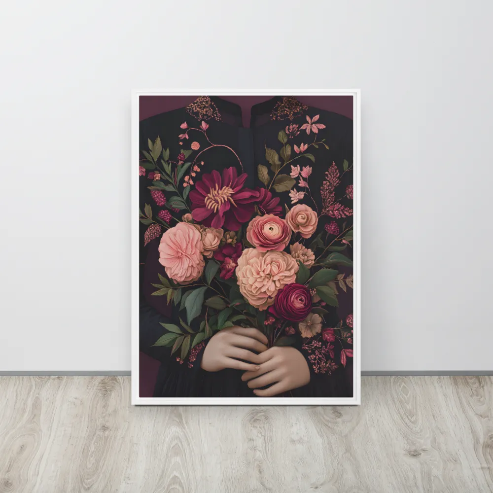 Botanical Elegance | Canvas with White Frame | 20″×28″