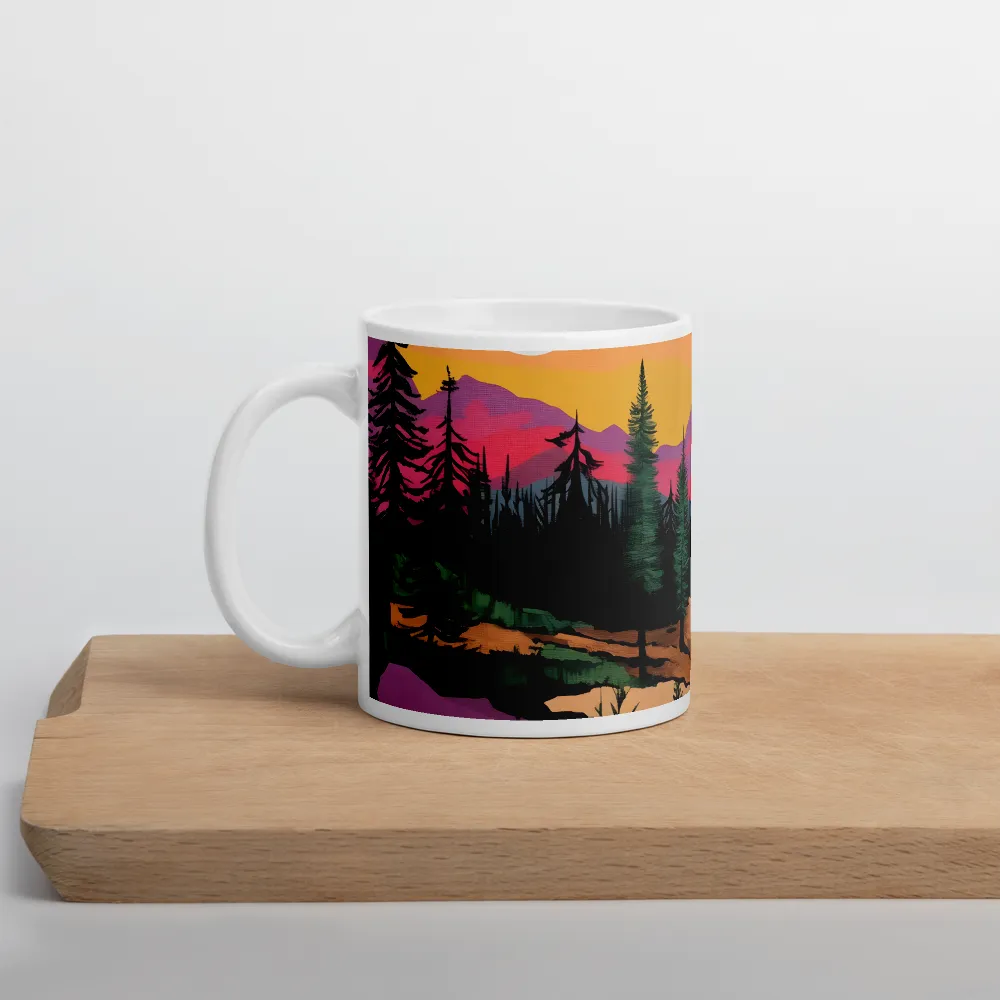 Dual Suns Over Serene Waters | Mug with White inside | 11 oz