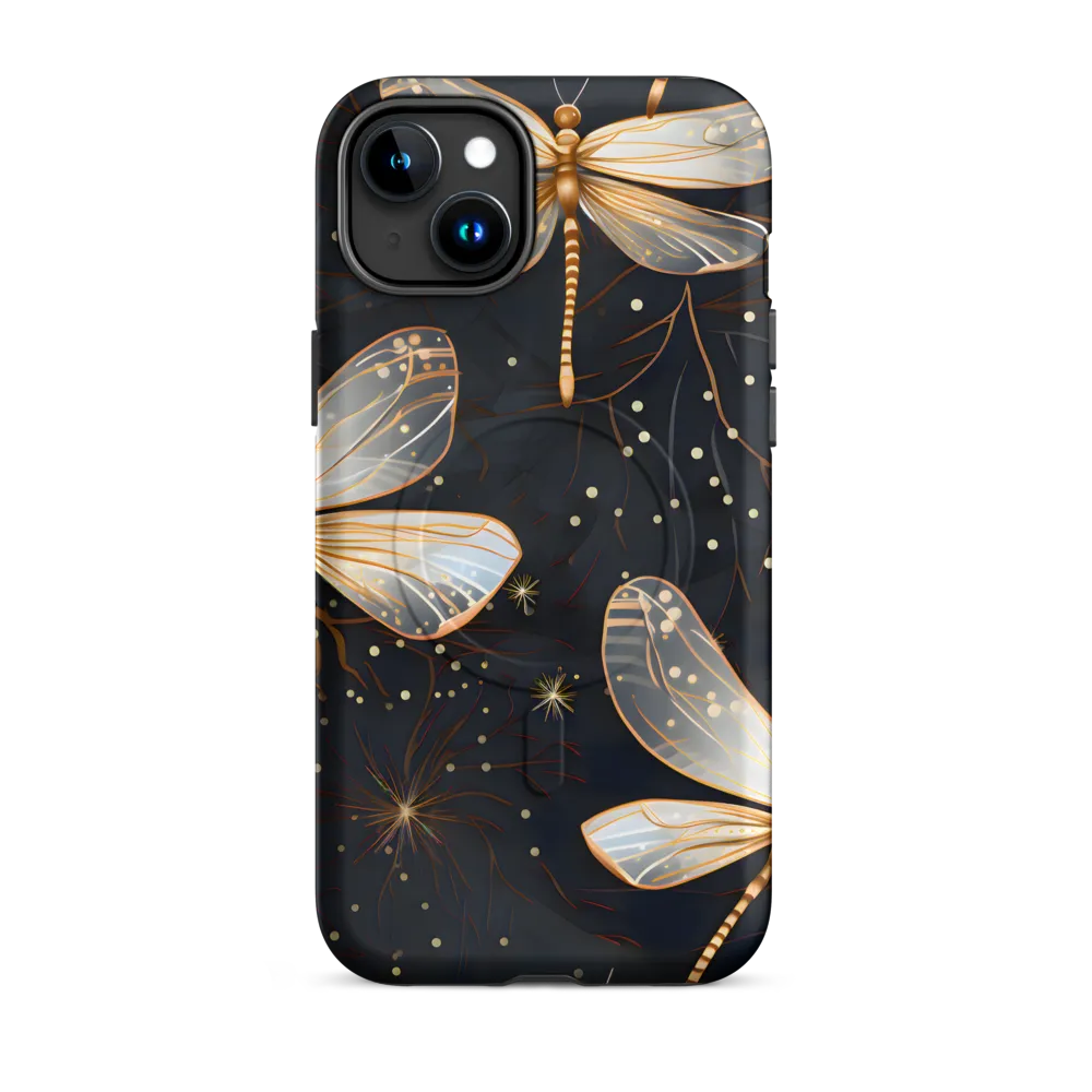 Ethereal Dance: Dragonflies in a Midnight Garden