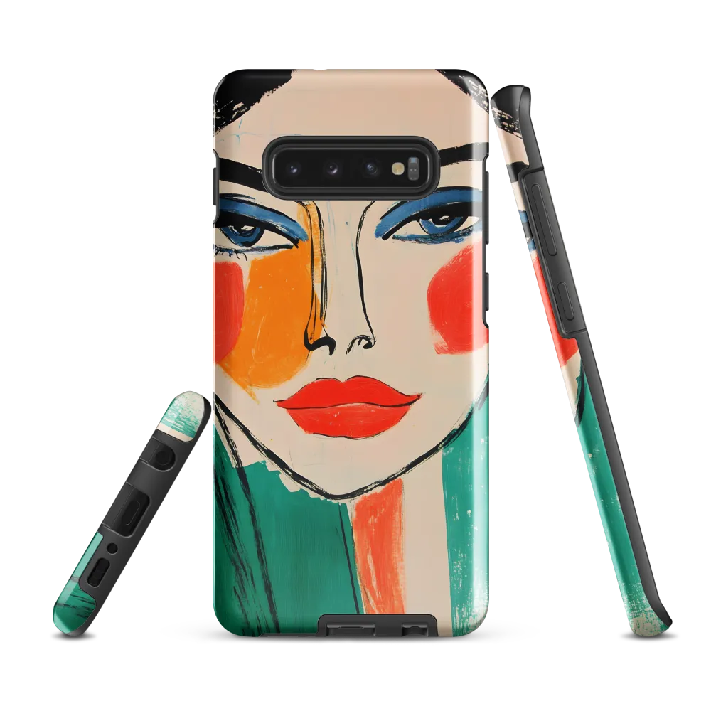 Vivid Portrait of a Modern Muse | Phone Case |  S10 Plus | Tough Case | Glossy