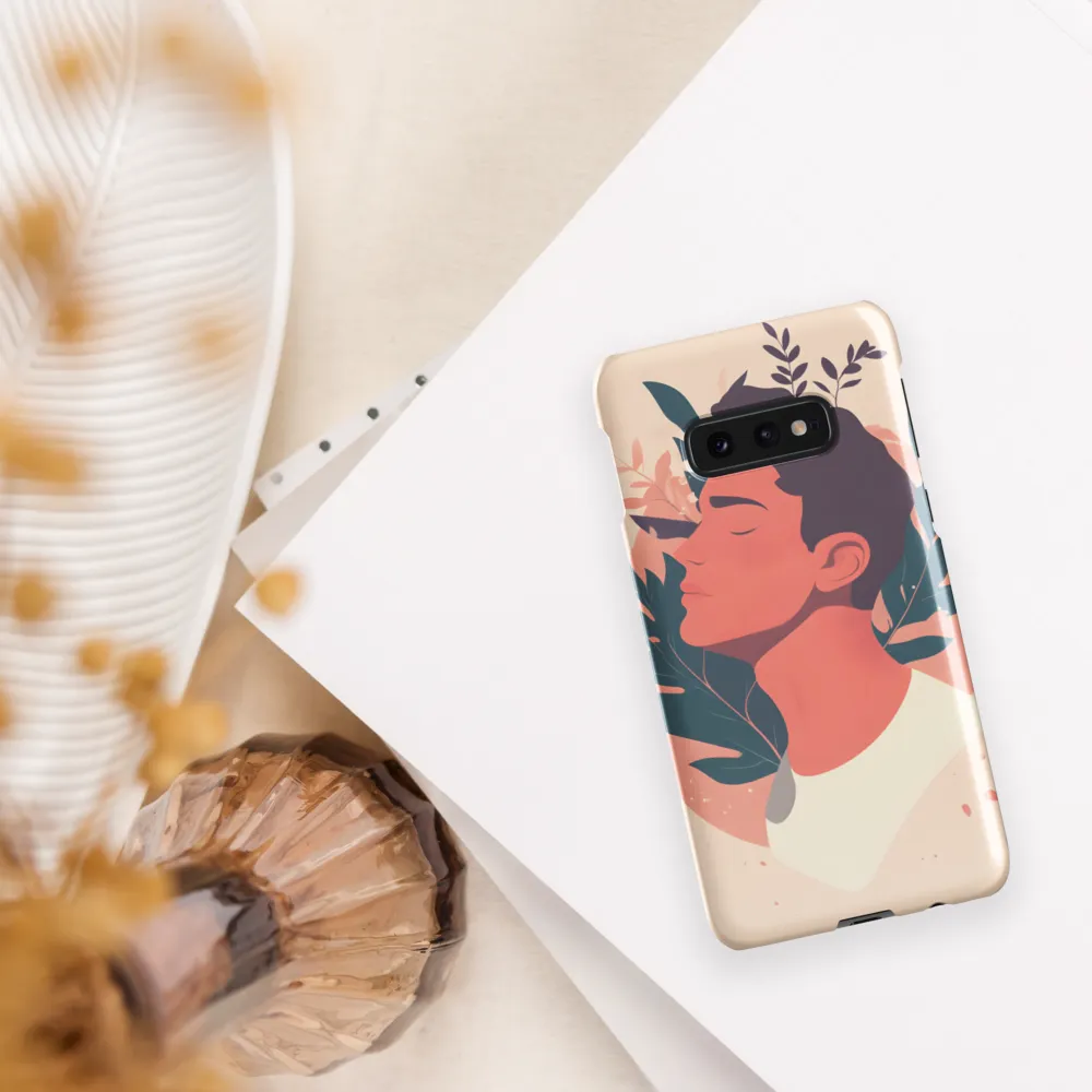 Profile in Coral and Teal