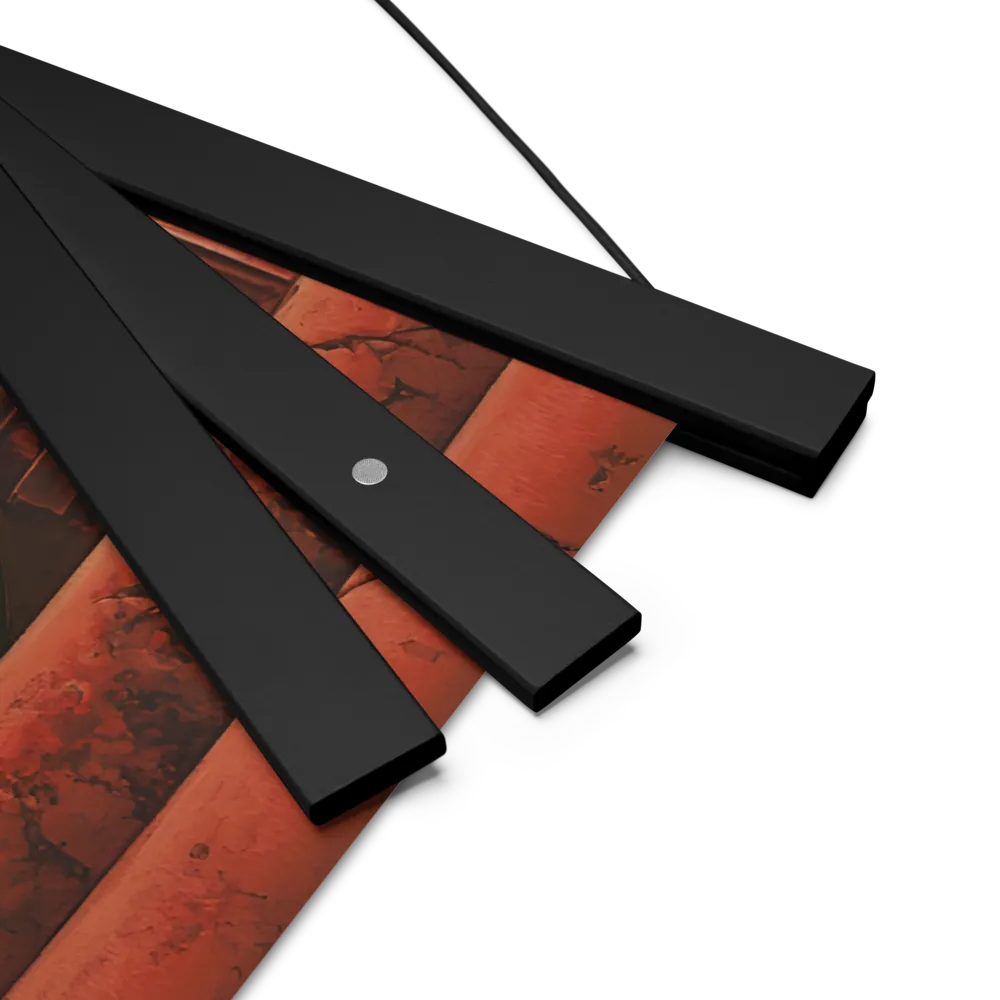 Defiant Echoes of Ruin | Poster With Black Wood Hanger | 18″×18″