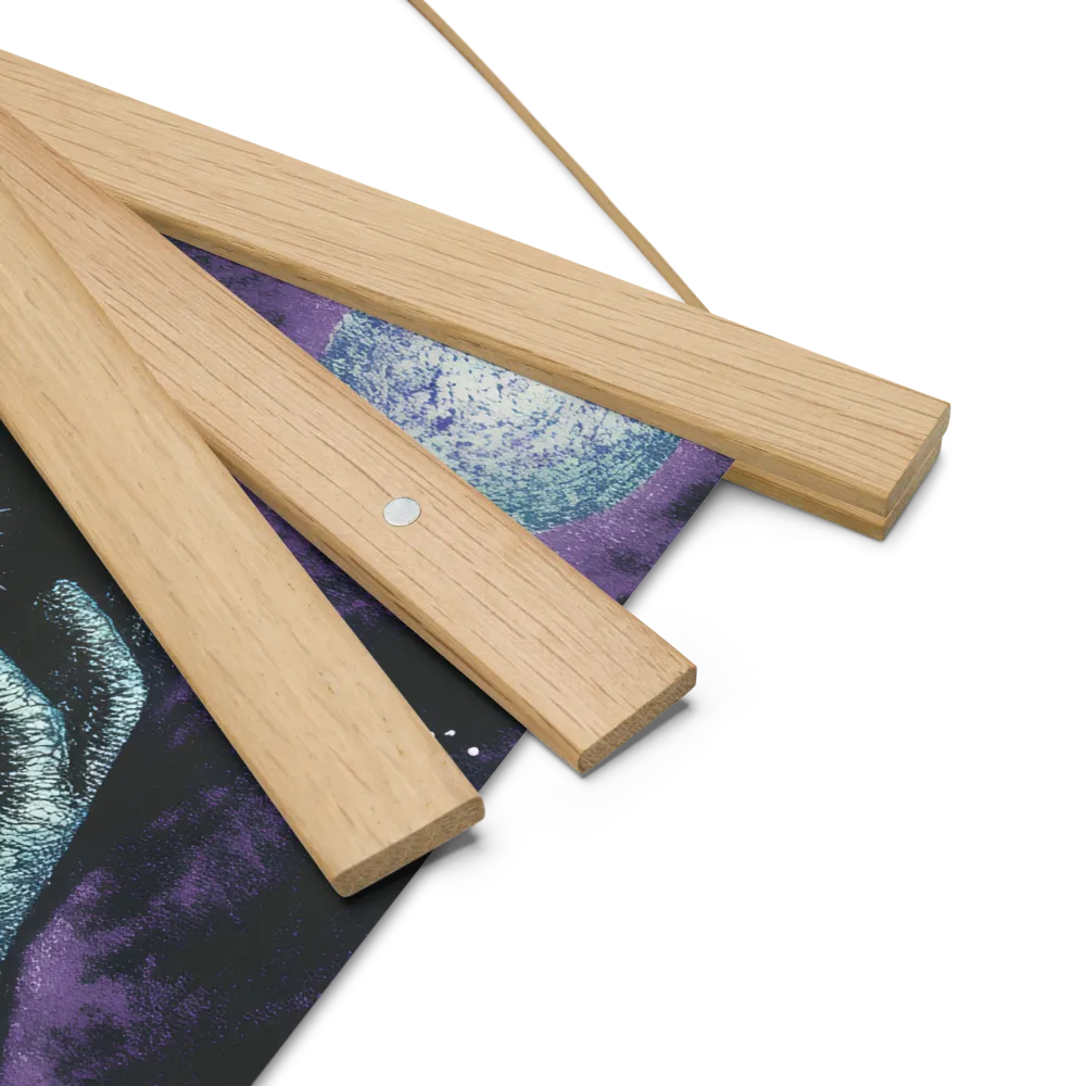 Beyond the Stars | Poster With Oak Wood Hanger | 10″×10″