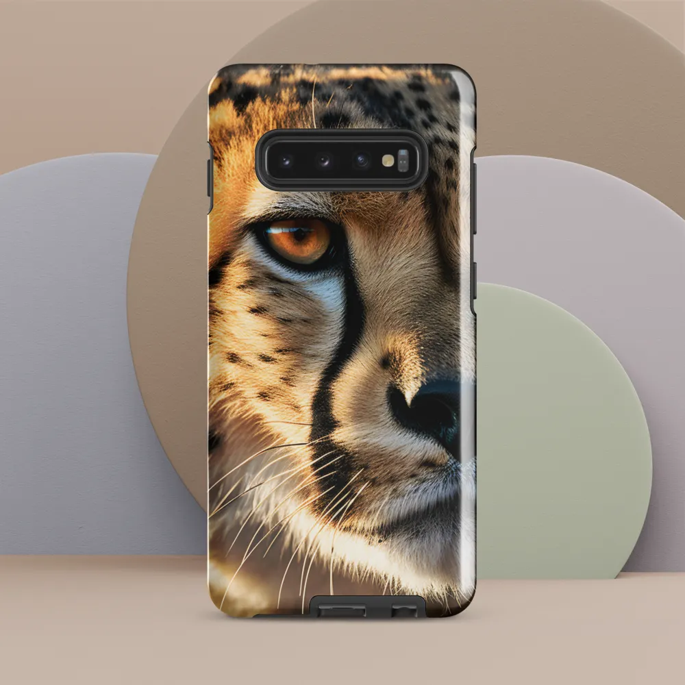 The Intense Gaze of the Cheetah | Phone Case |  S10 Plus | Tough Case | Glossy