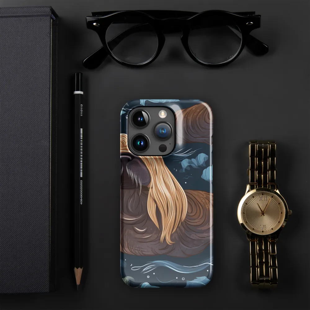 Whimsical Walruses in Deep Blue