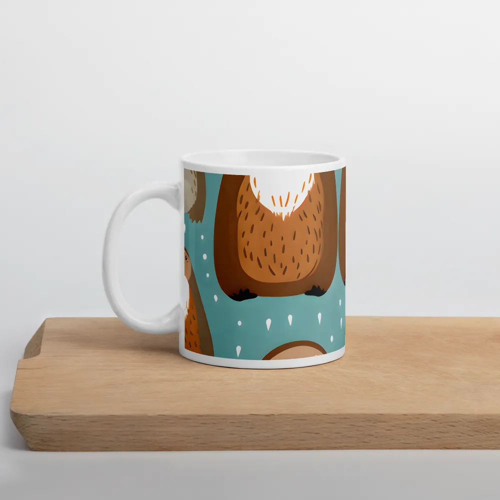 Whimsical Otter Pattern | Mug with White inside | 11 oz