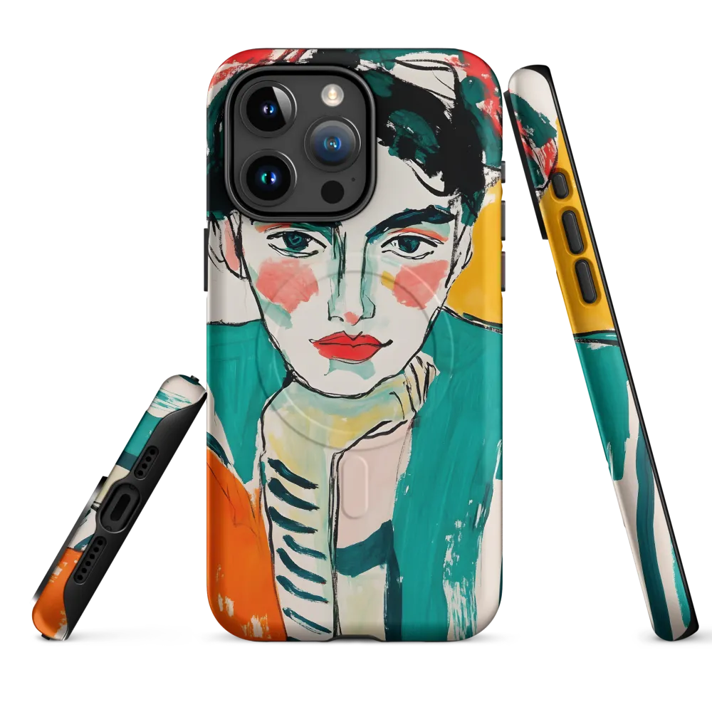 Contemplative Portrait in Bold Hues