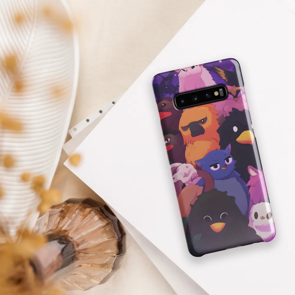 Whimsical Avian Gathering | Phone Case |  S10 Plus | Snap Case | Glossy